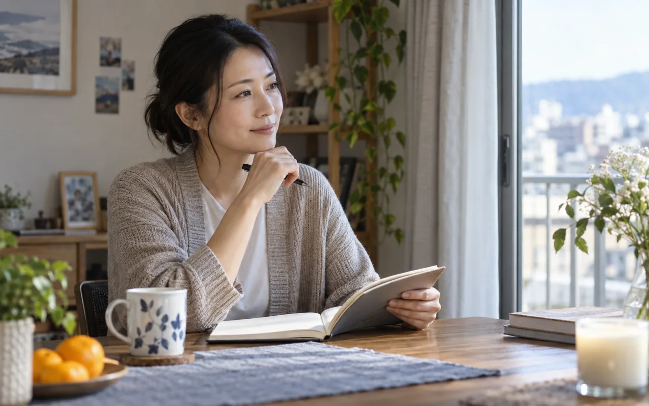 親との関係と自分の安全を振り返る日本人女性