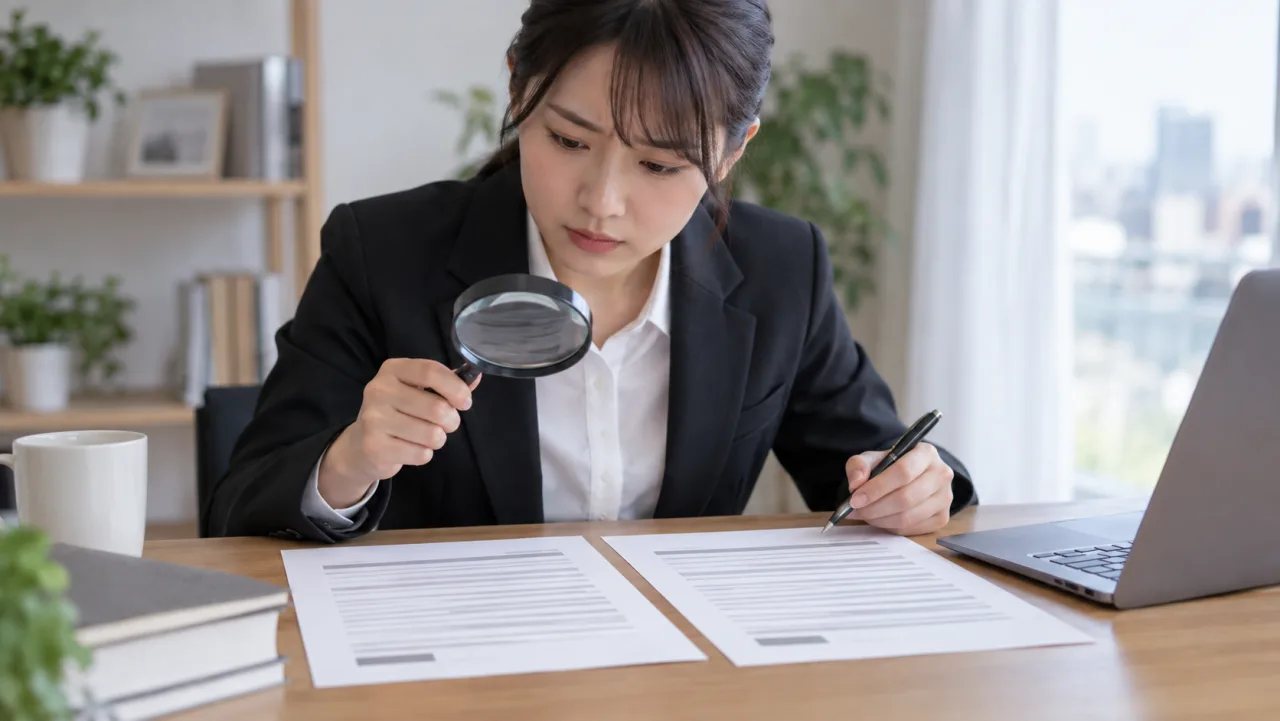 日本人女性がキャリアアドバイザーとこれまでの経験や希望するコンサル職について相談している様子