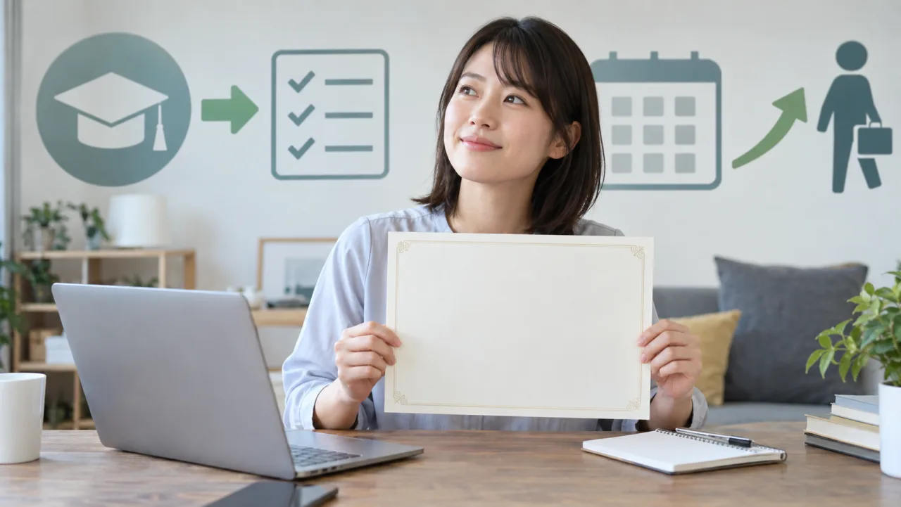 求職者が職業訓練の面接に向けて志望理由を整理している様子