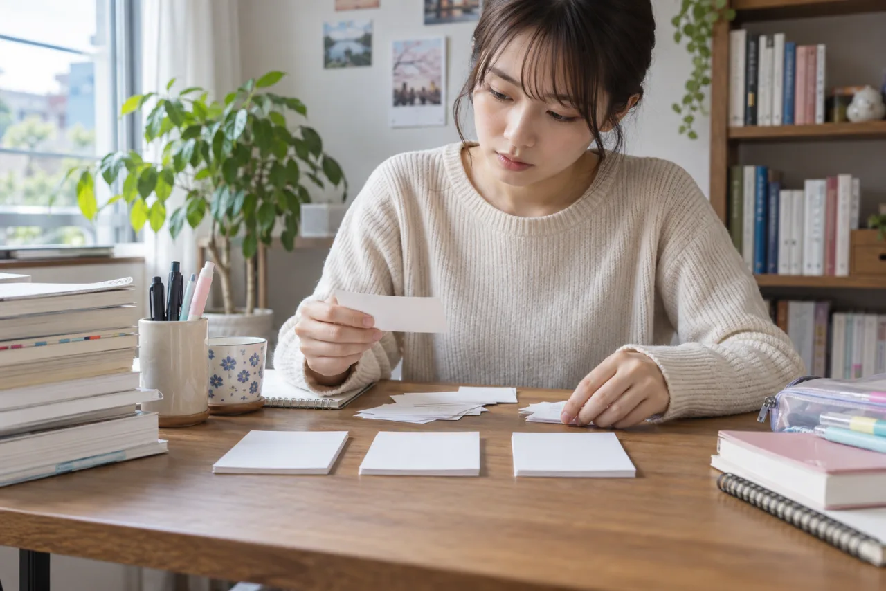 宅建の問題演習で間違えた理由を三つに分類する様子