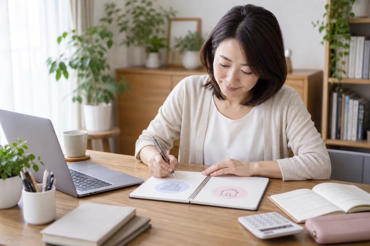 日本人女性がFP資格の受験料と教材費を計算している