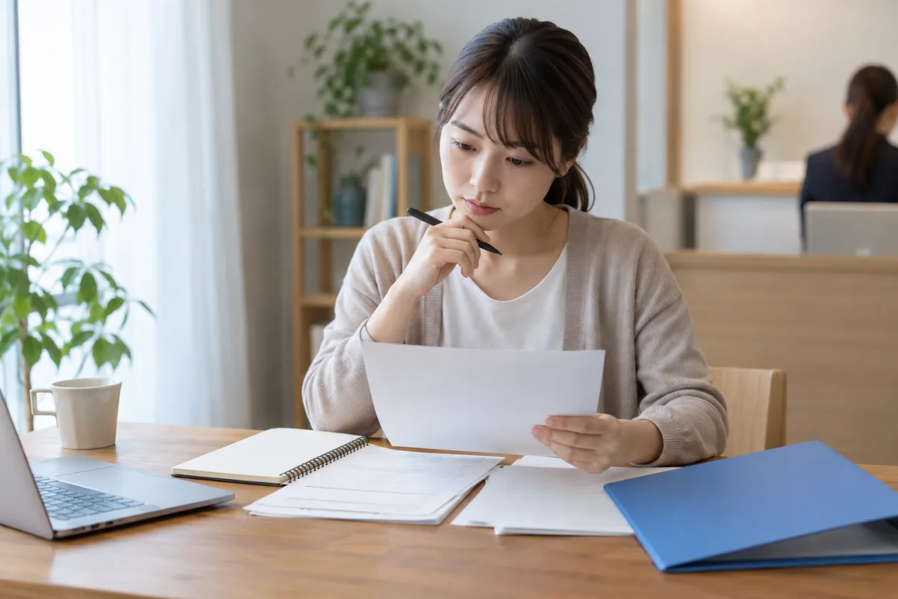 日本人の女性が職場で起きた発言と業務への影響を日時順に記録する