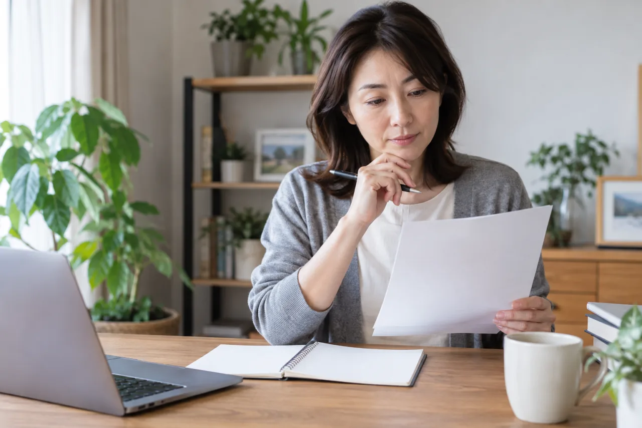副業を始める前に会社の規則を確認する日本人女性