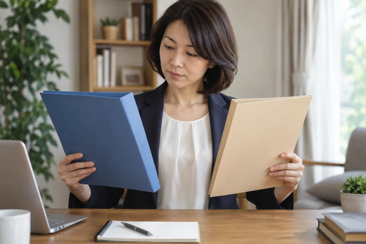 副業で使う情報と会社の機密情報を分ける日本人女性