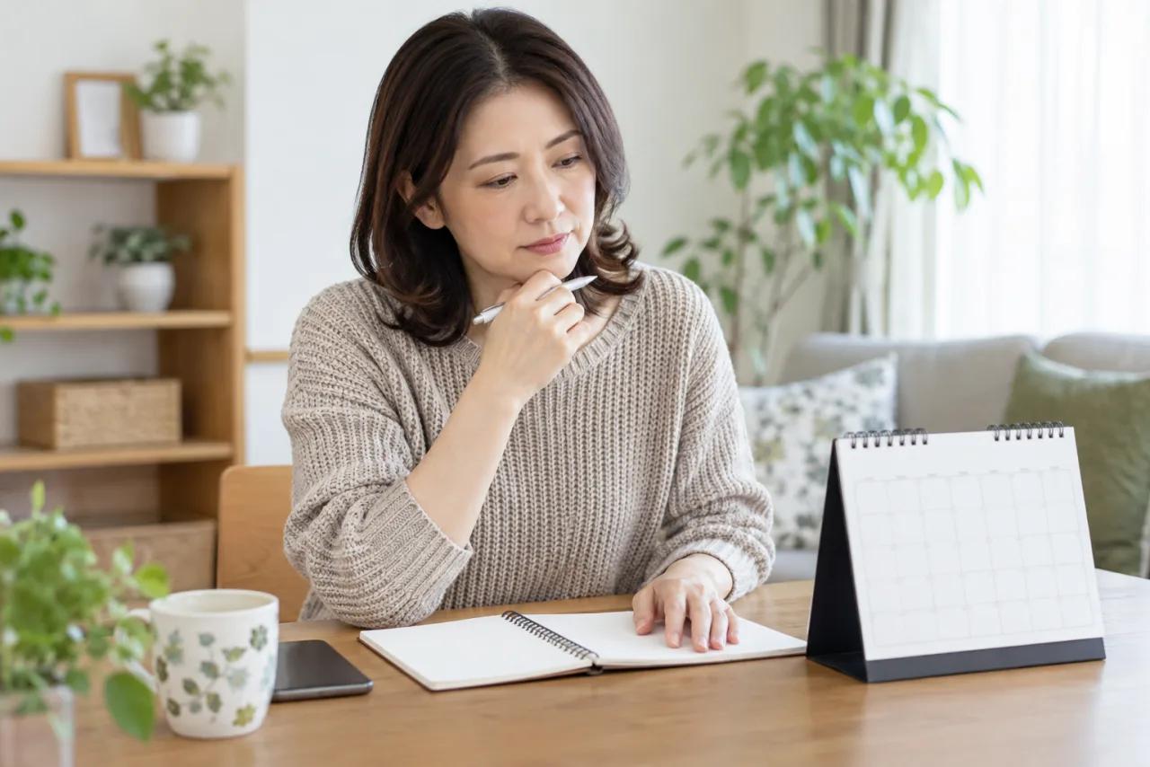 ブランク期間の出来事を整理して履歴書を考える日本人女性
