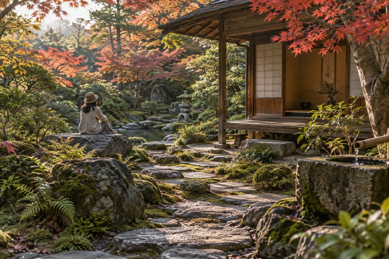 京都の路地を歩くひとり旅のイメージ