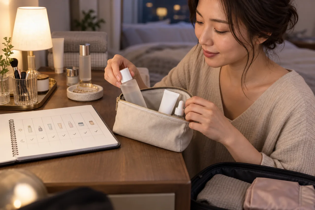 続ける用品をポーチにまとめる