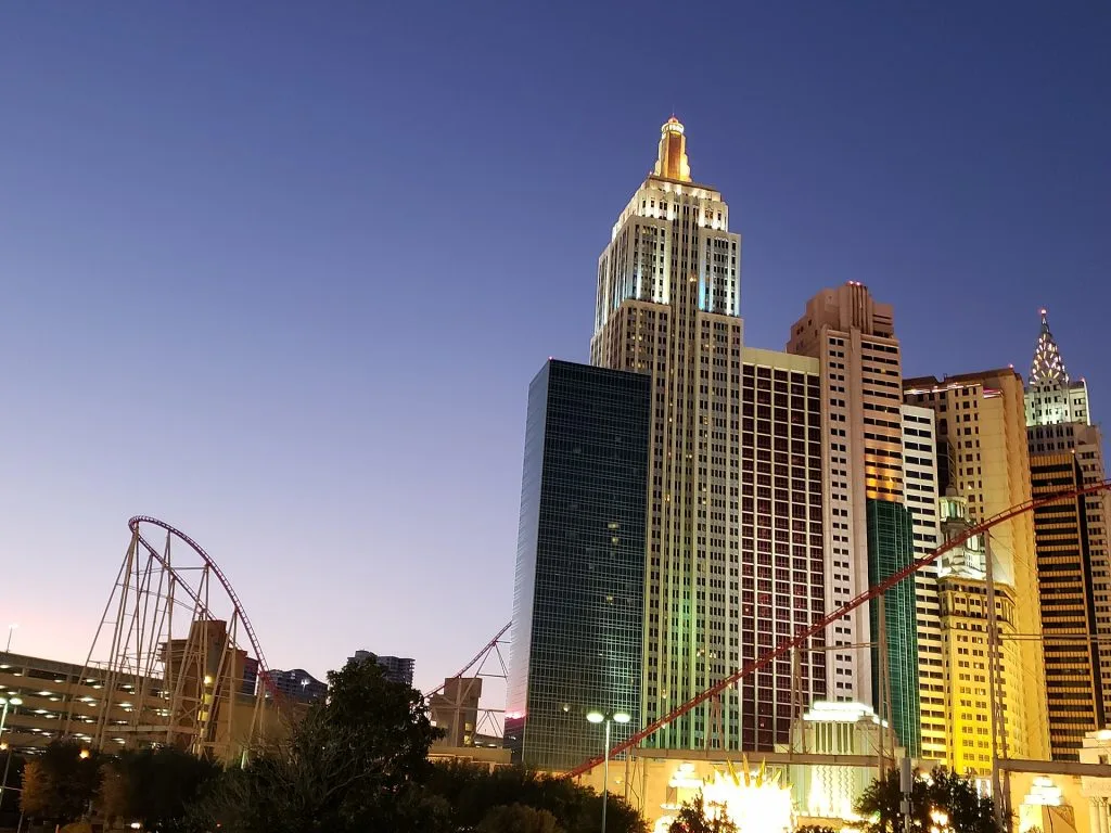 夕暮れのNew York-New York Hotel and Casino
