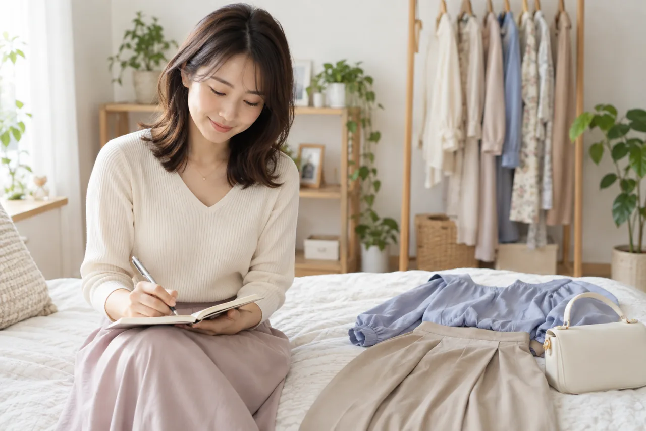 初回デートの小さな目標を書く葵さん
