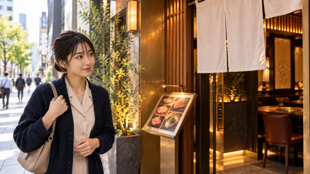誕生日の昼に一人で焼肉店へ向かう葵さん