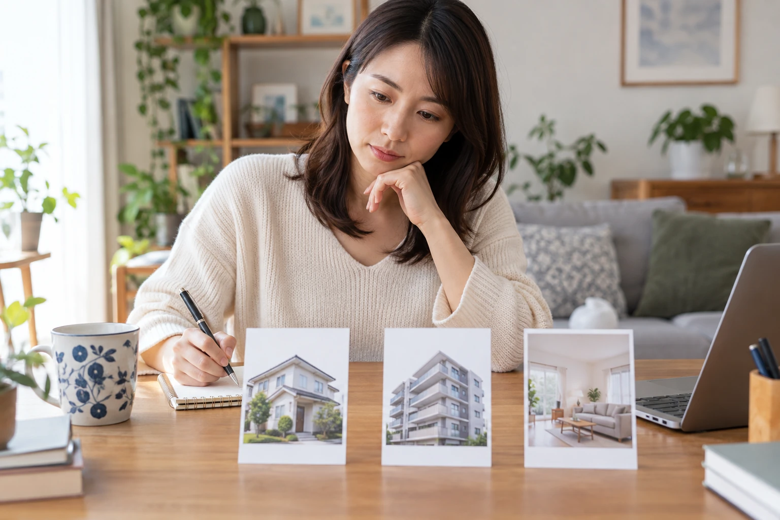 賃貸戸建てとマンションと現在の住まいを比べて判断する女性
