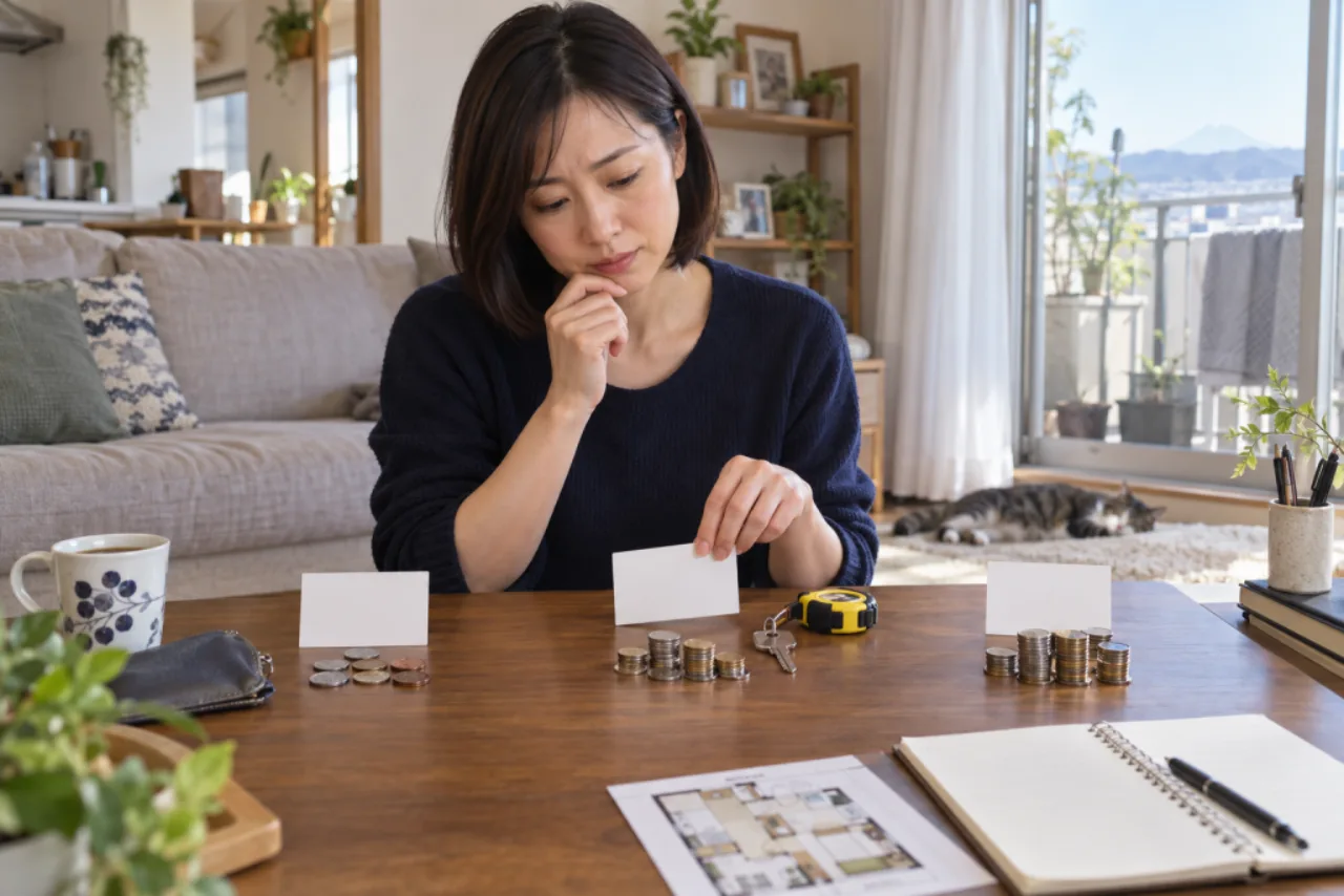 土曜の朝、今と住み替えと老後の三つへお金を分けて考える佳奈さん