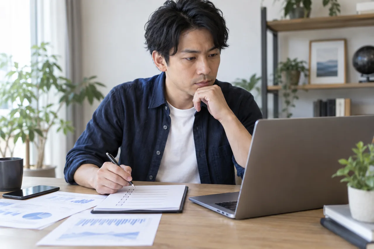 健太さんが口座条件を比べる