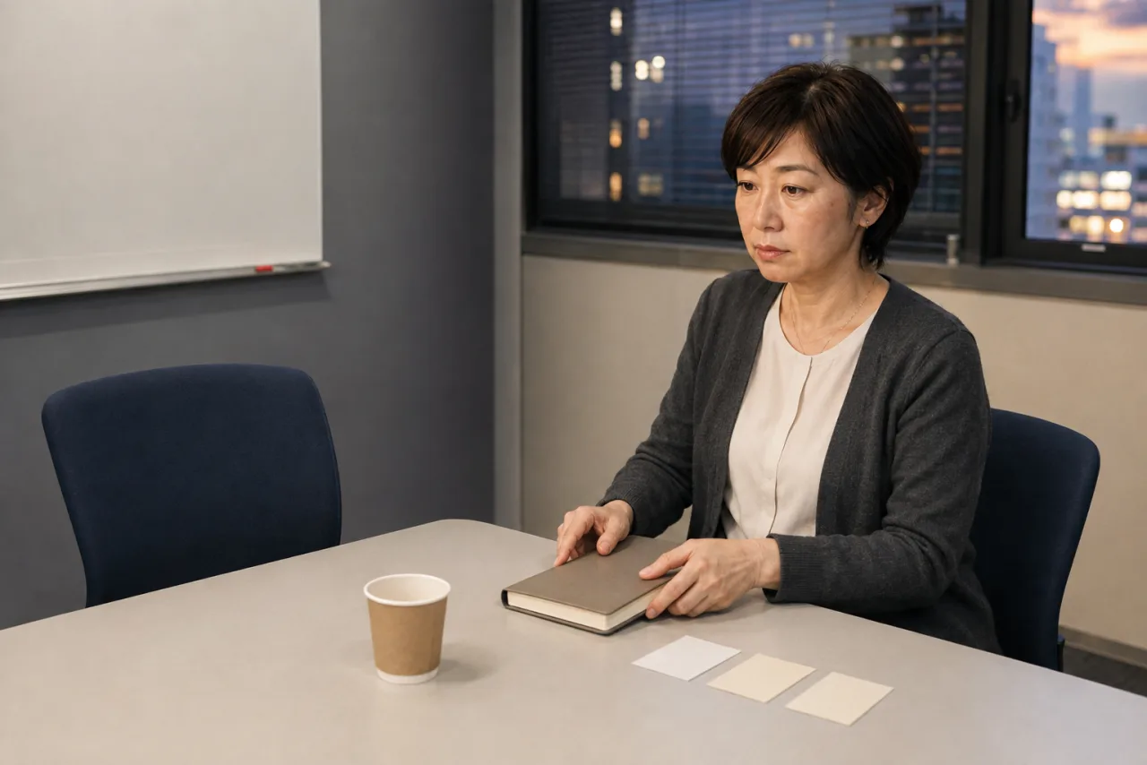 老後資金の試算結果を見直し次の働き方を考える美咲さん