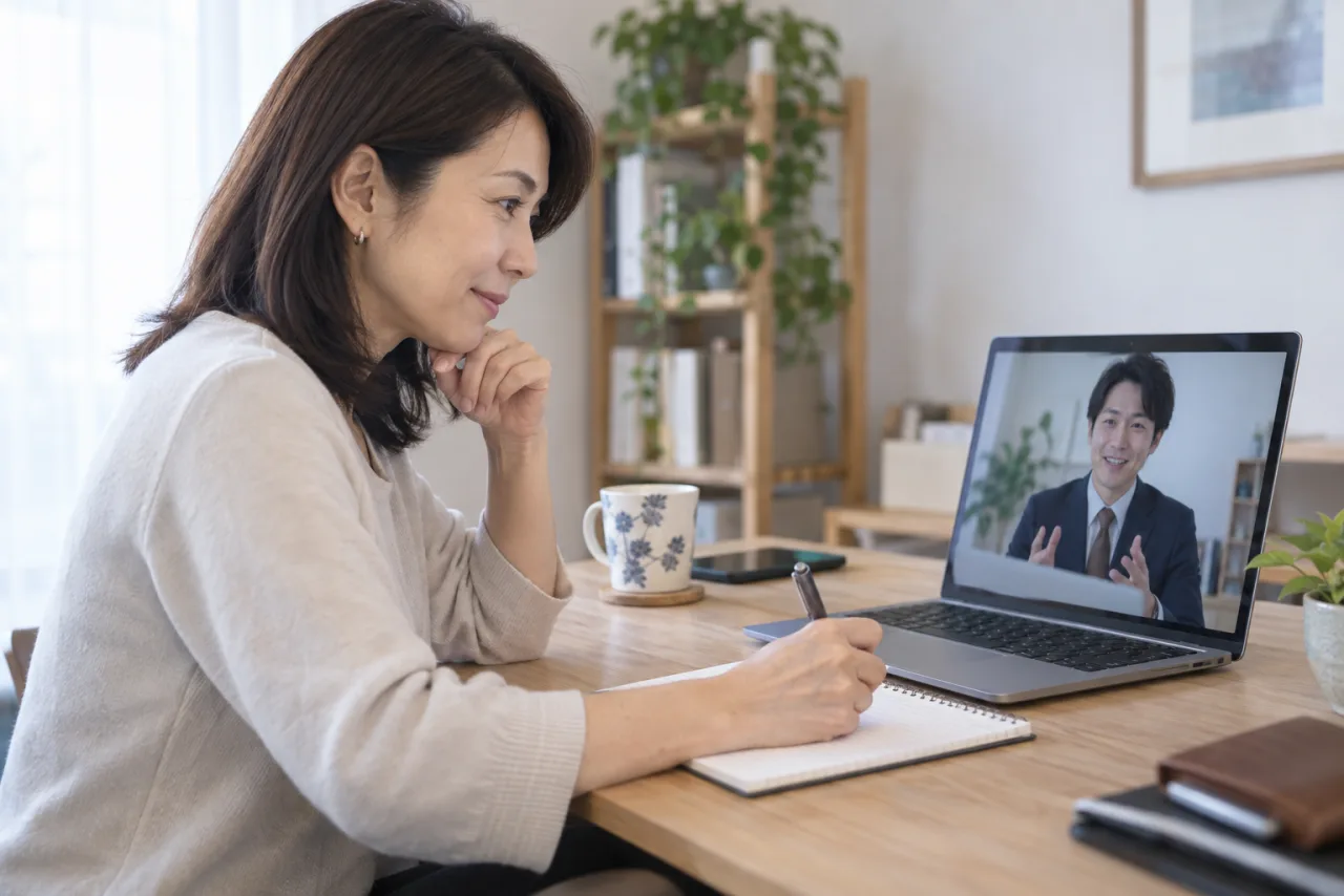 求人提案への質問を書き出す美咲さん