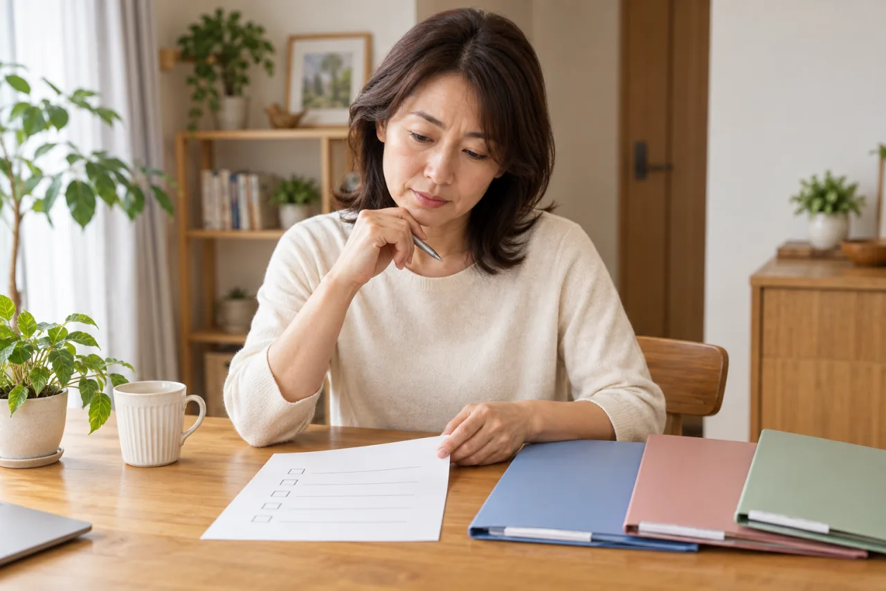 受けたい支援を一枚に整理する美咲さん
