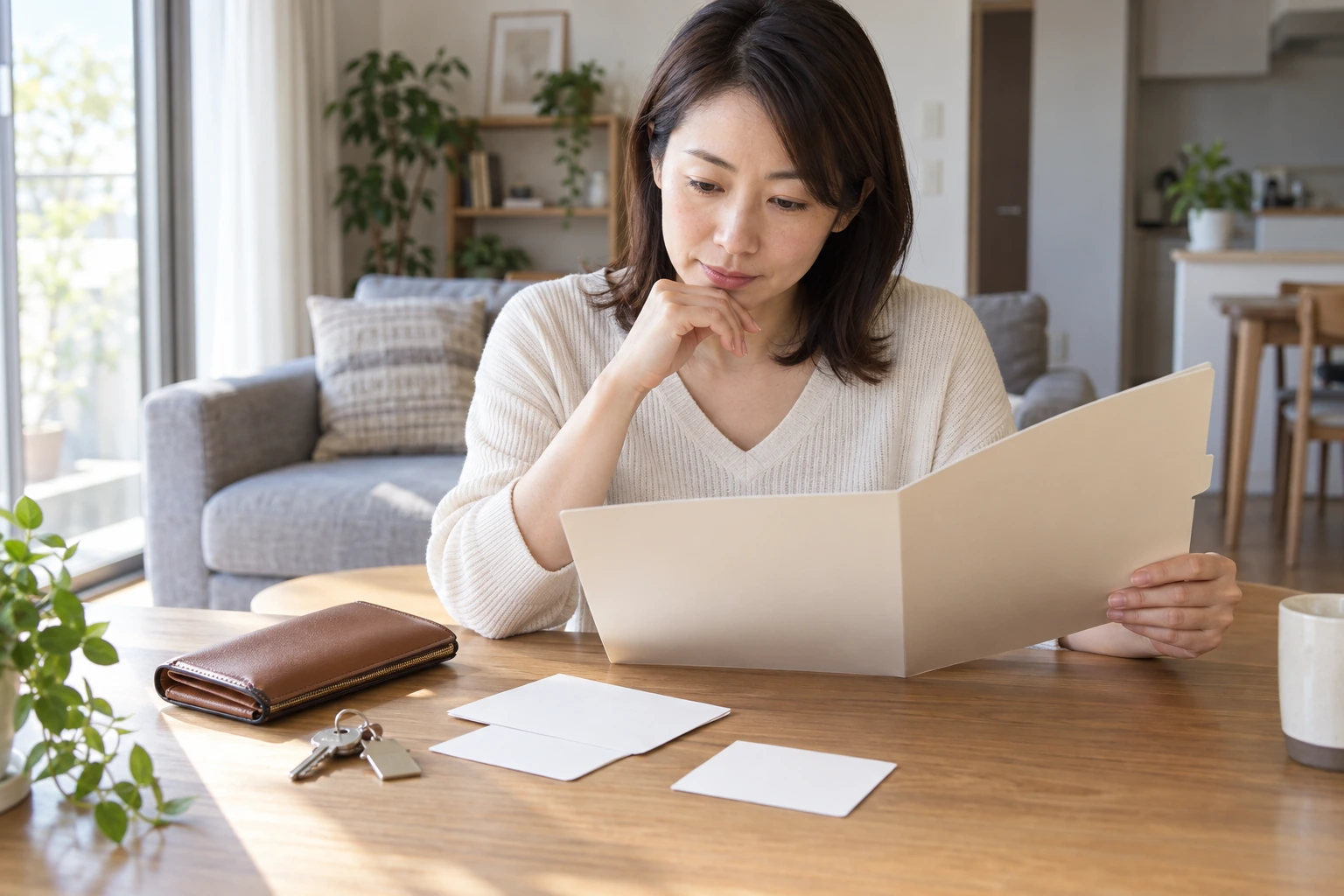 本人確認書類と引越し情報を手元で整理する場面
