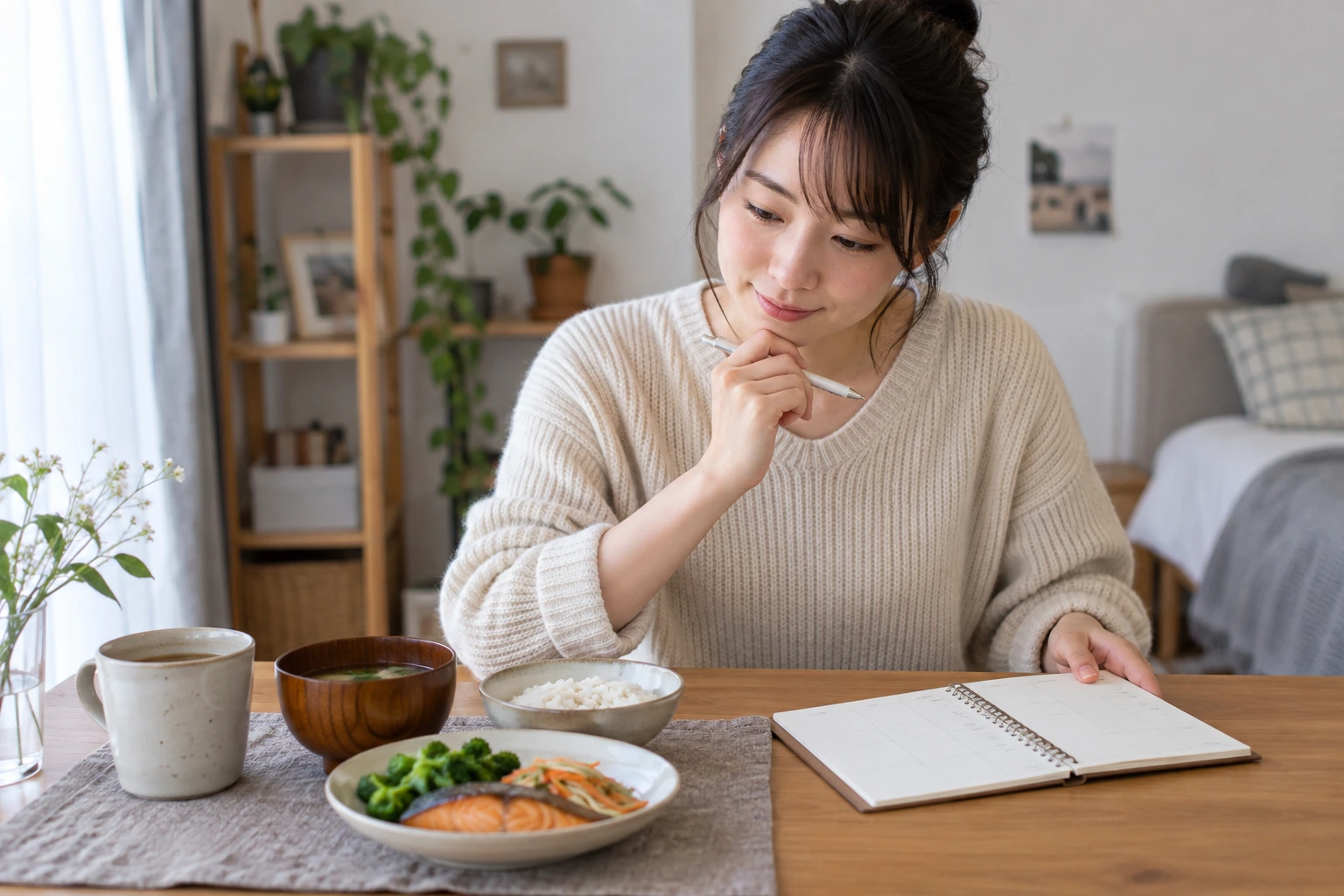 一週間の食事を役割ごとに振り返るノート