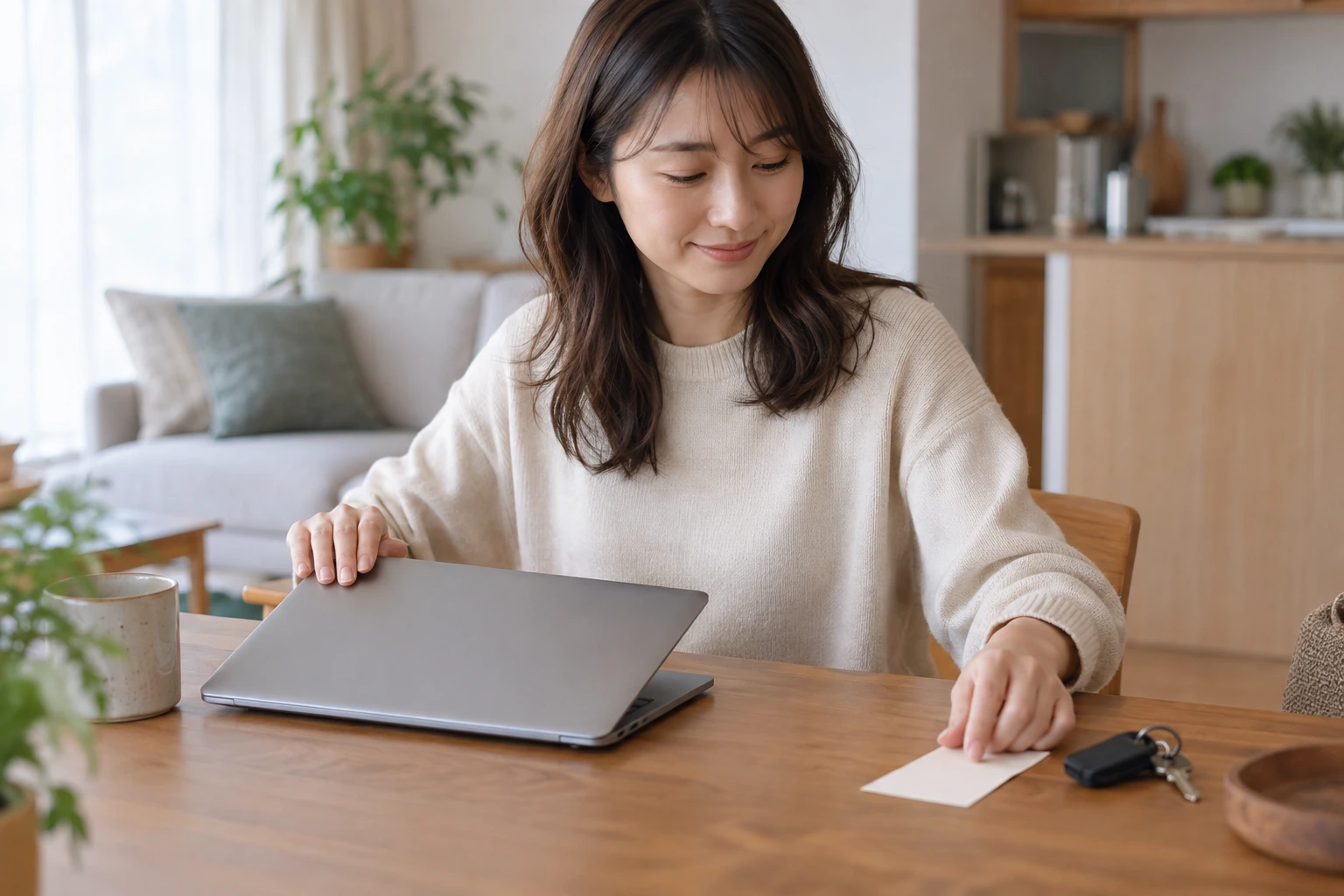 予約条件が合わず別の日に計画を切り替える女性