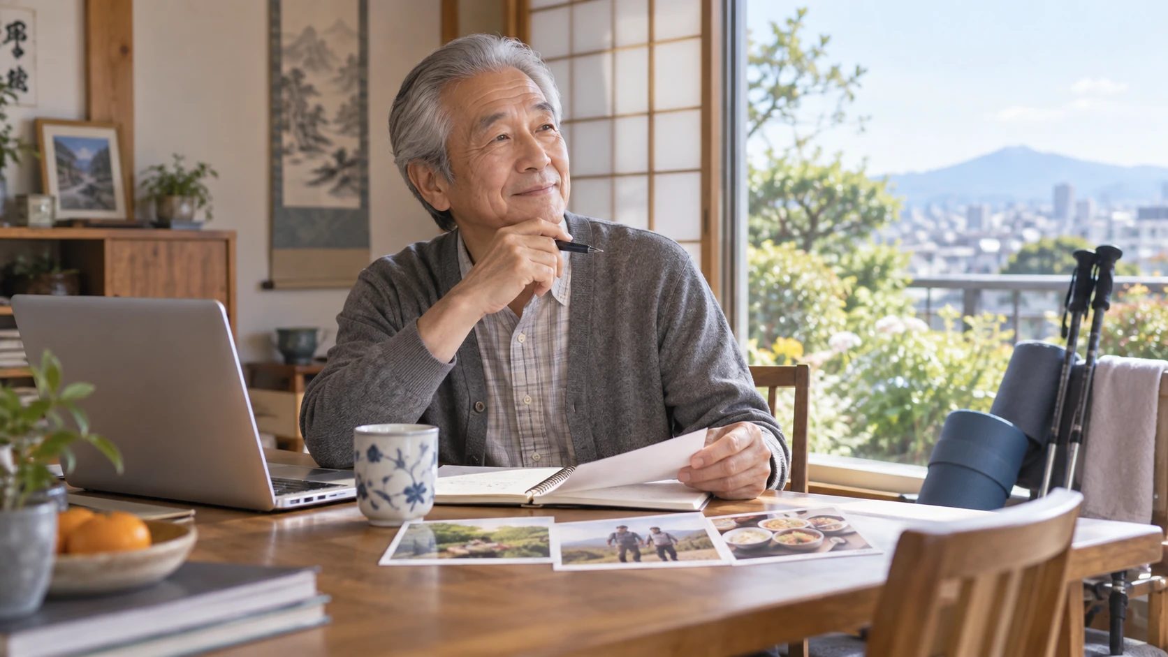 収入と健康と生活リズムを比べて70歳以上の働き方を決める様子