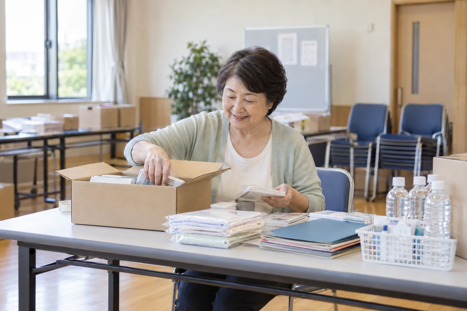 地域の短時間作業をする60歳以上の女性のイメージ