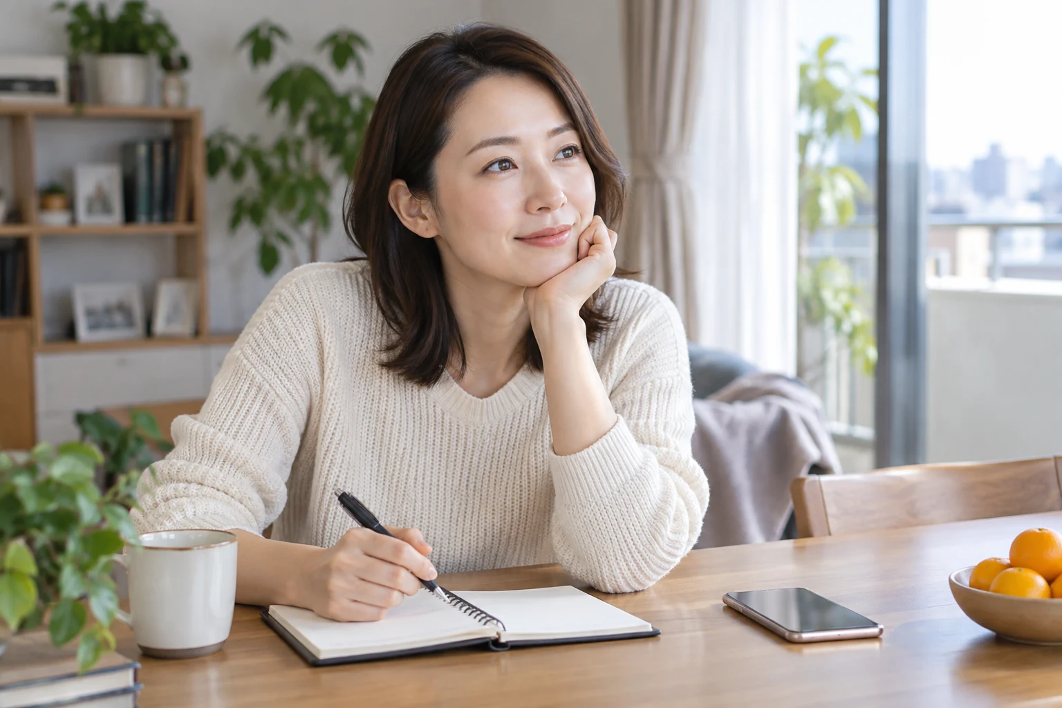 日本人女性が自分のペースで婚活を続けるか考える様子