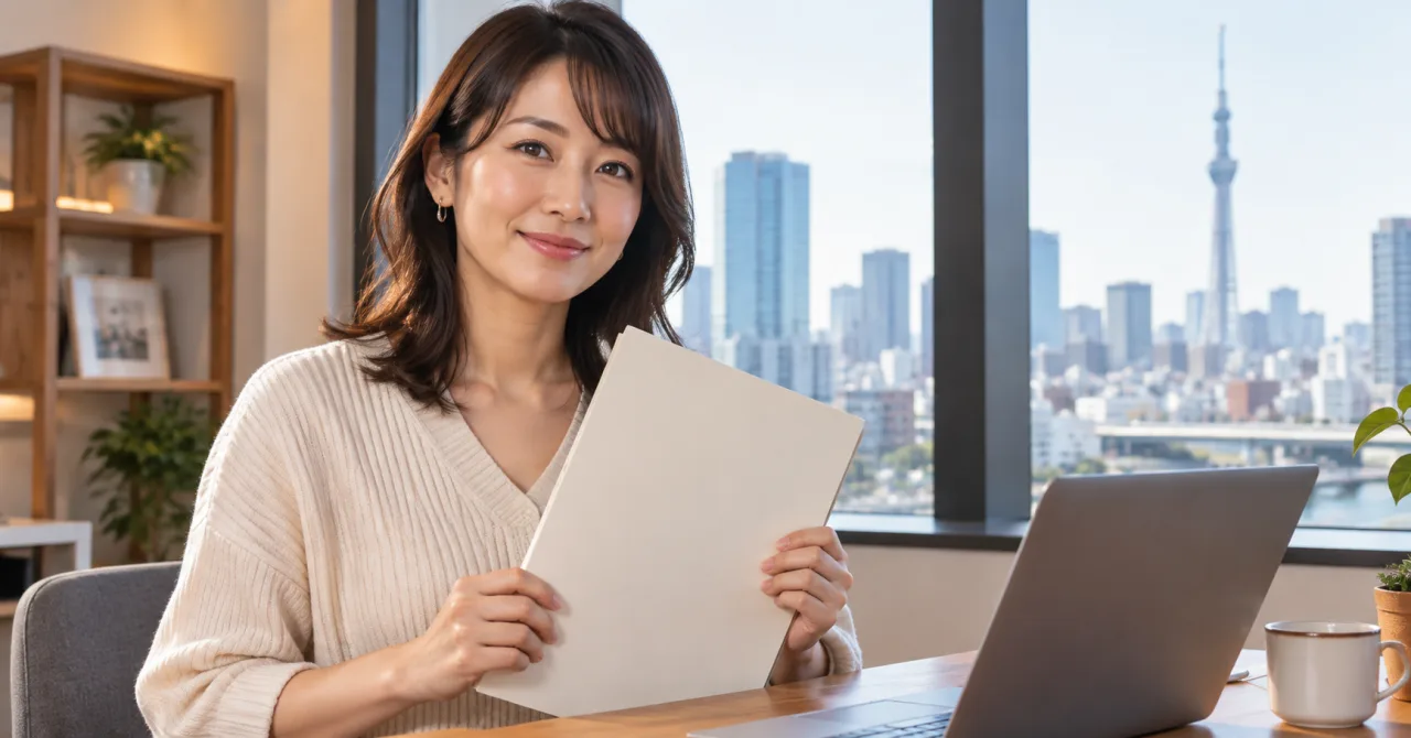 東京都の公的なマッチングサービスを調べる日本人女性