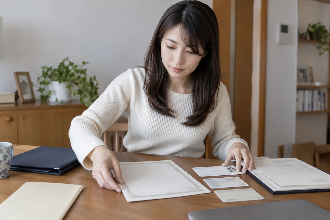 個人情報の公開範囲と初対面の安全を確認する日本人女性
