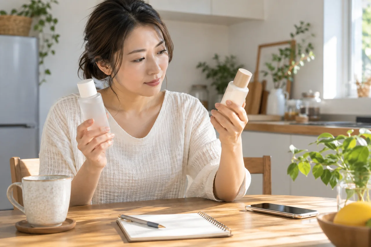 成分表示を見比べる
