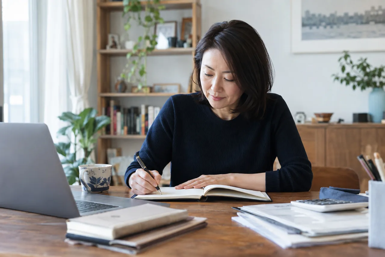 簿記資格を仕事でどう使うか整理する日本人女性
