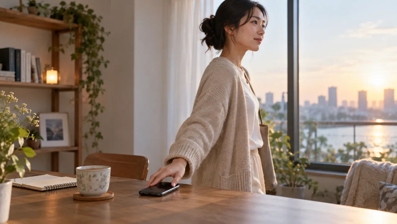 日本人女性が相談室で支援者に人間関係の悩みを話している様子