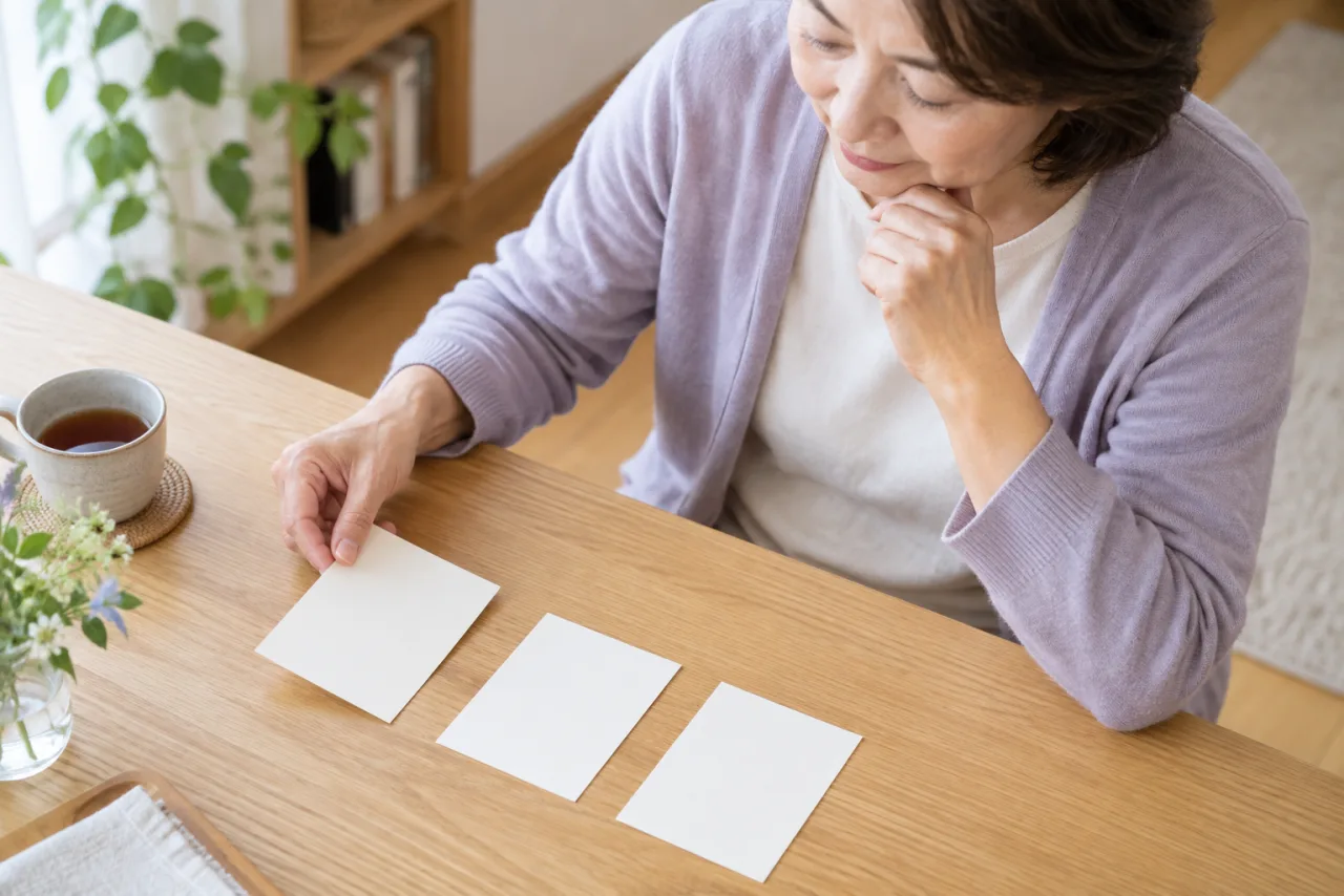 婚活に使う費用と時間を確認する60代の日本人女性