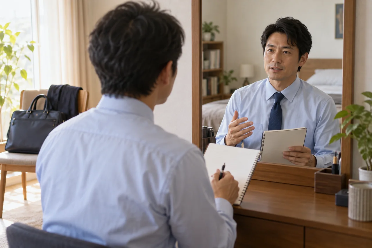 面接の質問を練習する