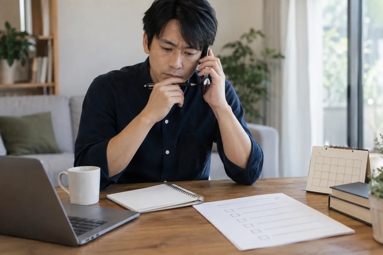 兄弟姉妹がそれぞれの相続放棄書類と封筒を整理する様子