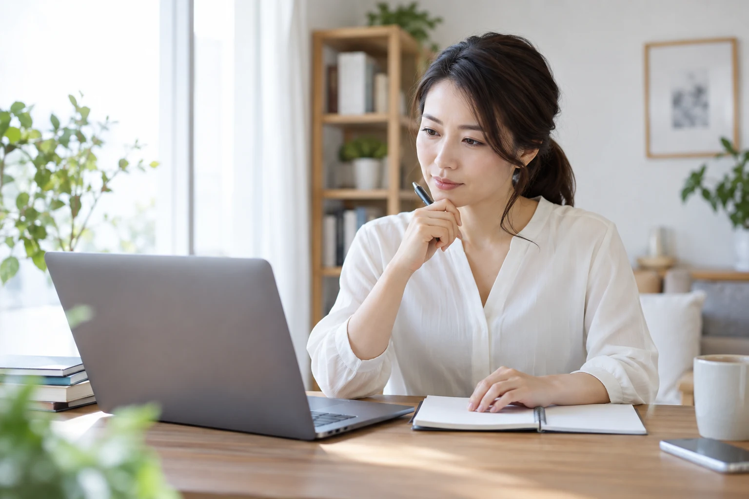 転職エージェントの支援内容を女性が比較している様子