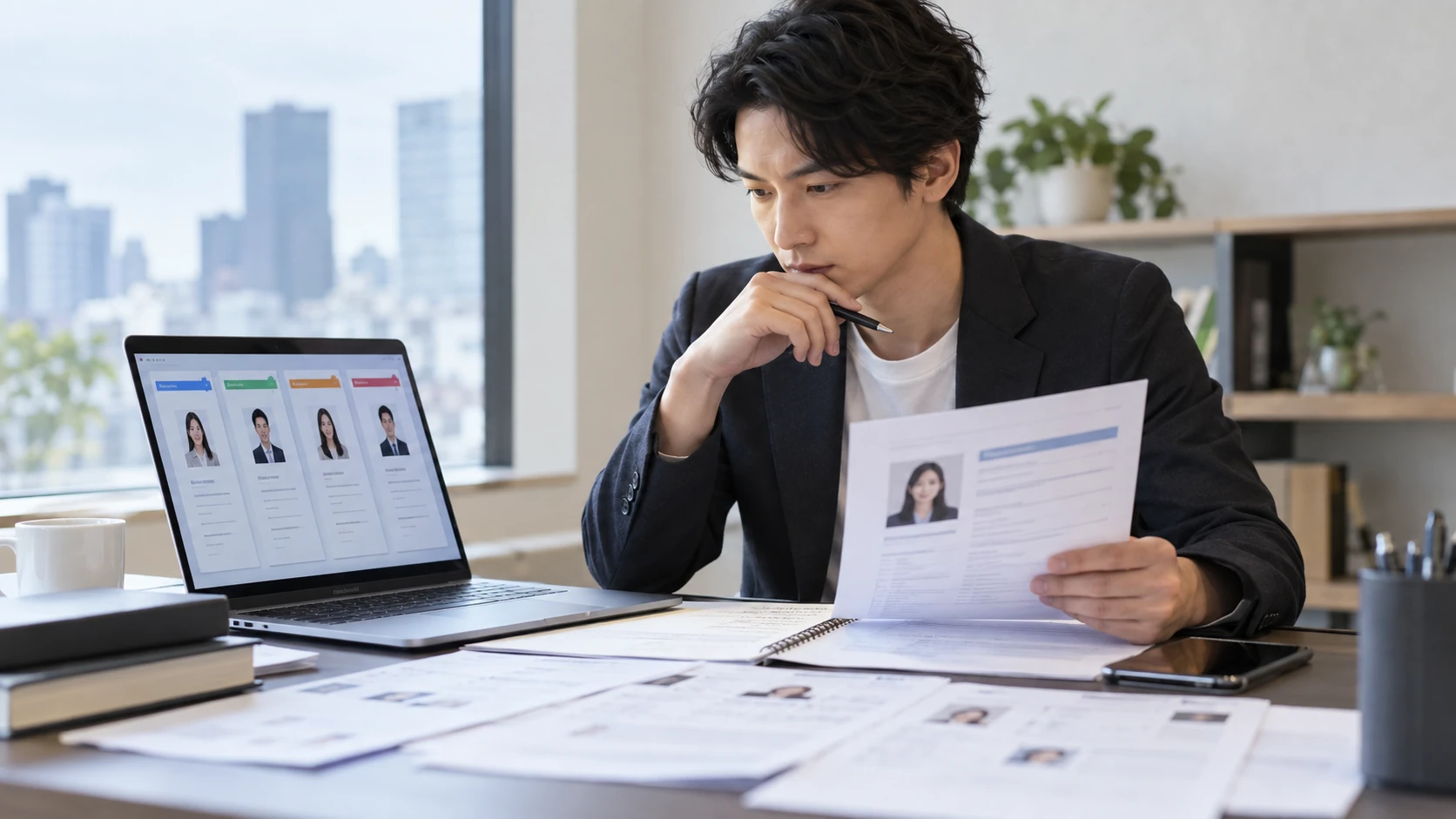 複数の転職エージェントの応募状況と求人情報を一覧で管理している様子
