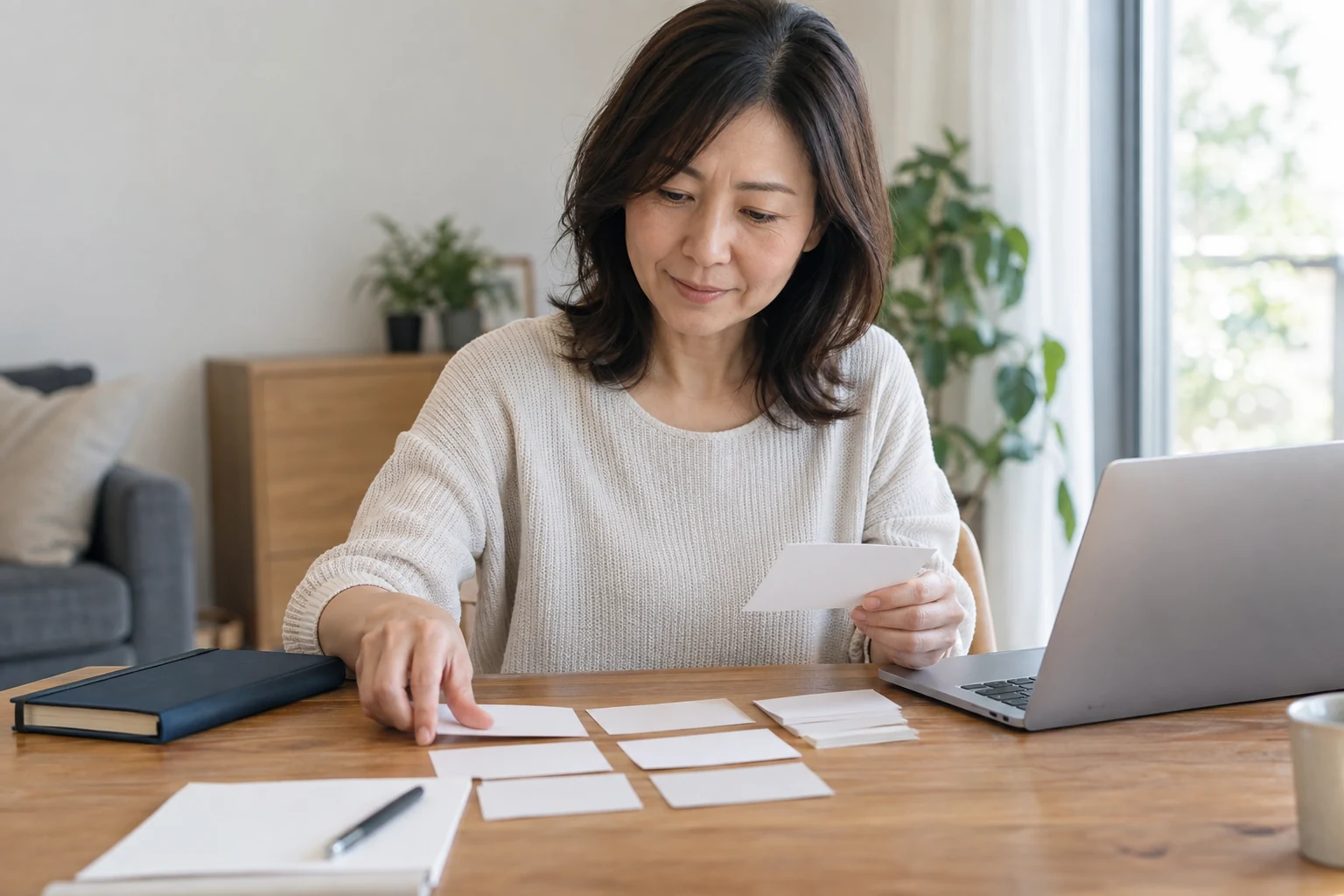 日本人女性が転職エージェントの登録前確認項目をノートへ整理する