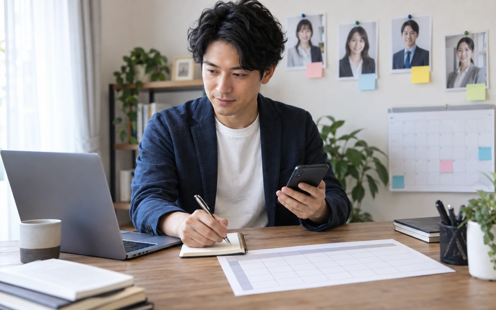 30代会社員が複数の転職エージェントの求人と面談予定を一つの表で管理している様子