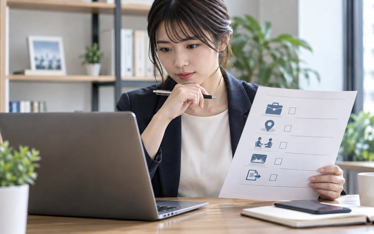 30代会社員が転職エージェントの対象職種と地域と面談方法と退会条件をチェックしている様子