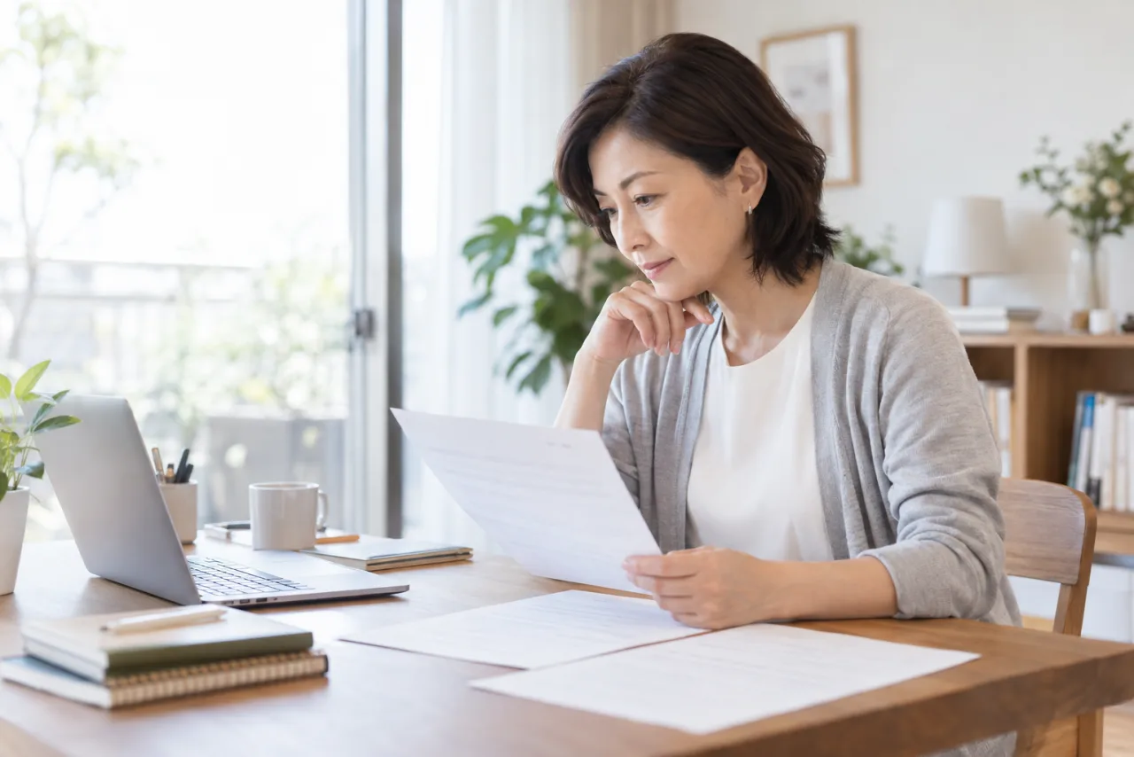 日本人女性がこれまでの役割と応募先との接点を応募書類に整理している
