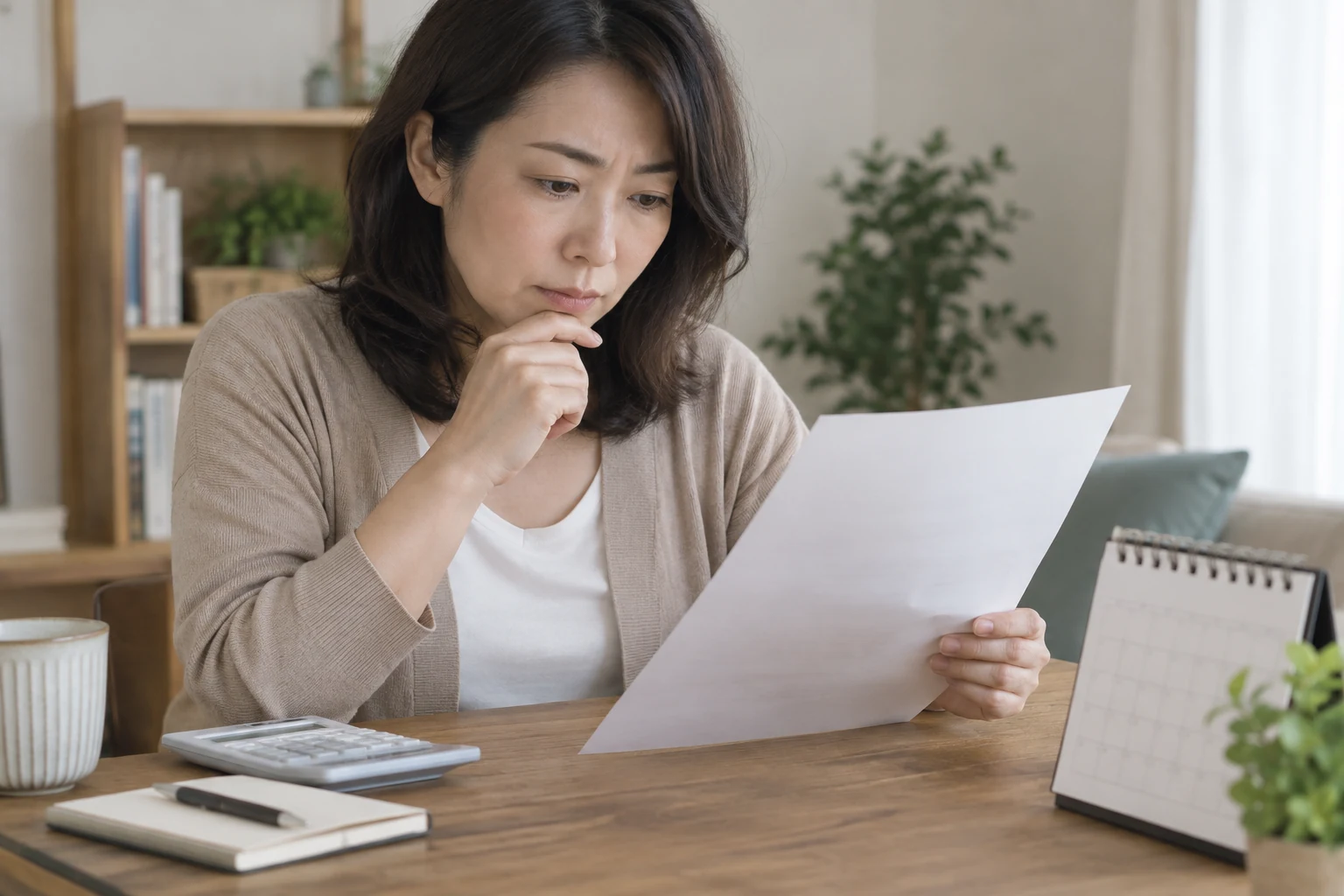 日本人女性が転職相談の質問と回答を記録する