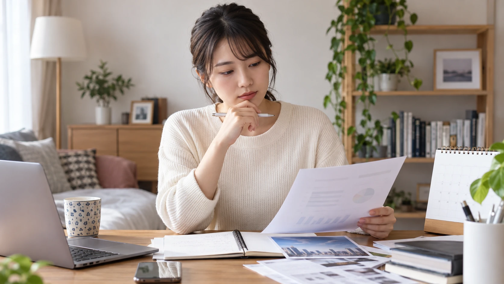 入社数年の会社員が転職の時期と条件を整理している様子