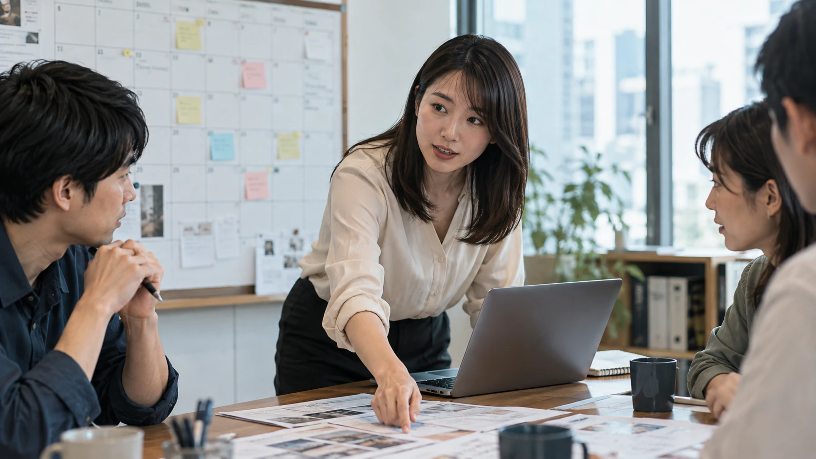 プロジェクトを管理する女性