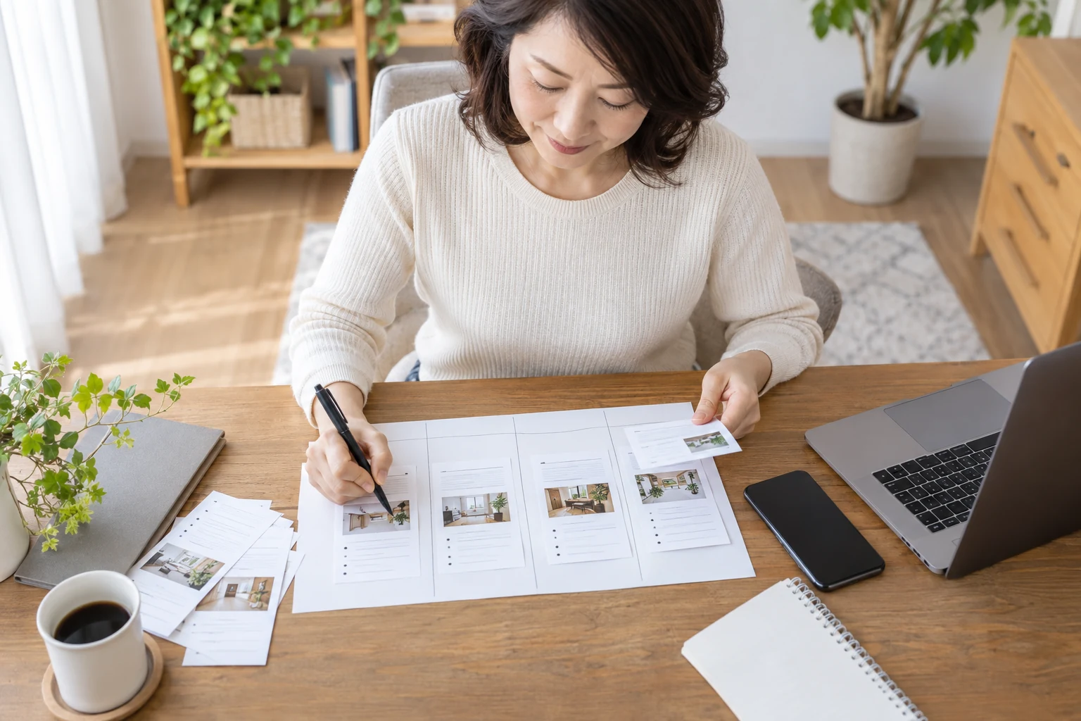 日本人女性が転職アプリで保存した求人を比較表に整理する