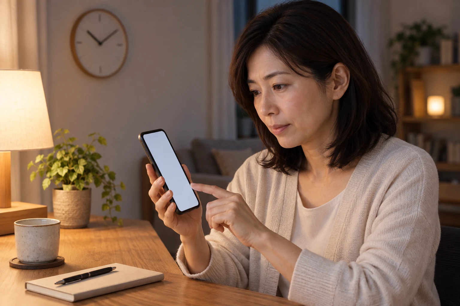 日本人女性が転職アプリの通知設定を見直す