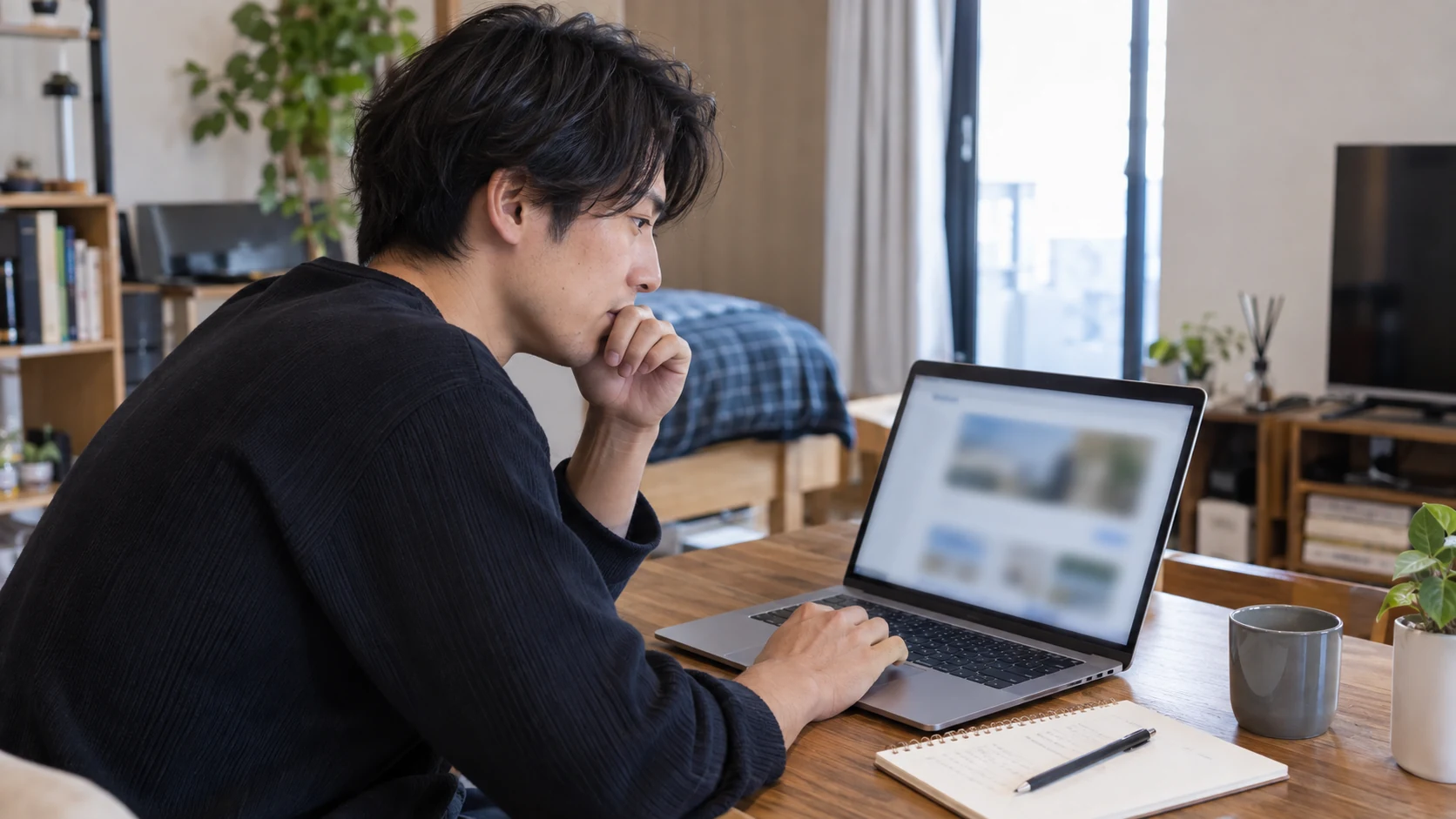 転職活動について相談する日本人男性とキャリアアドバイザー