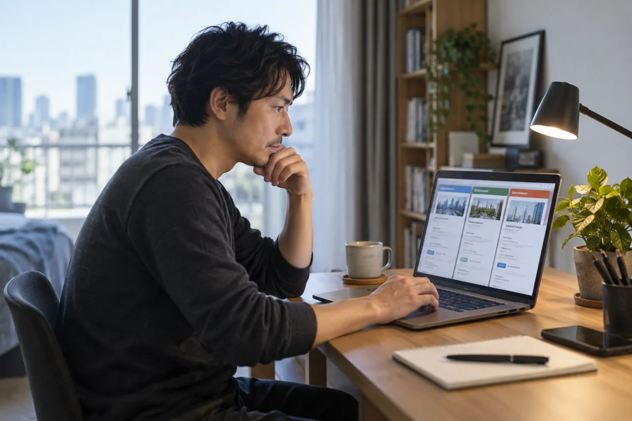 40代の日本人男性が転職サイトの求人を比較する