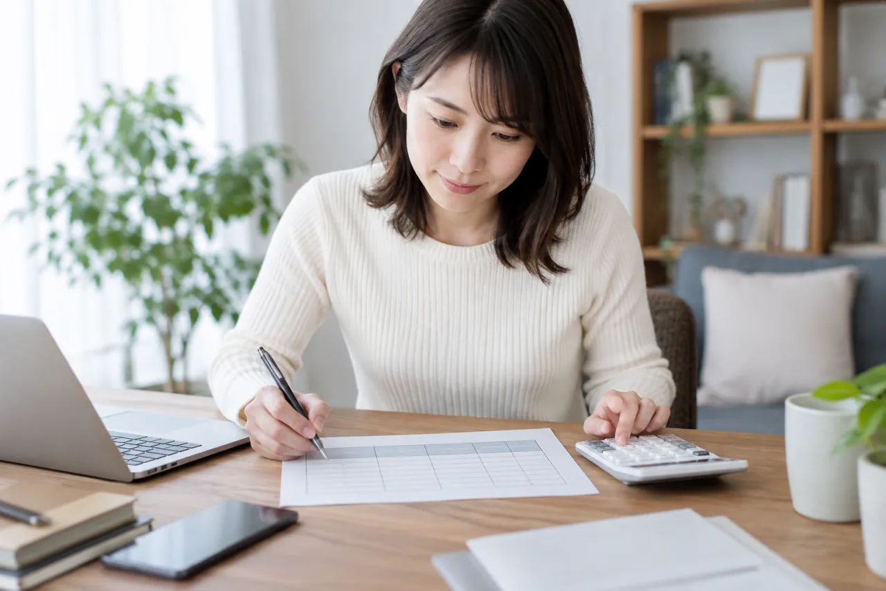 日本人の一人暮らしの女性が婚活で困っている場面をノートに整理する