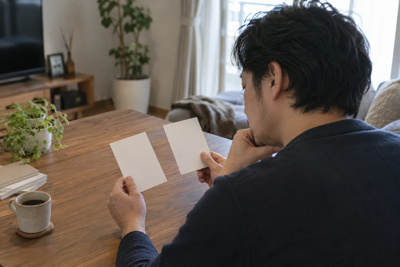 自分の希望と周囲の期待を分けて考える男性