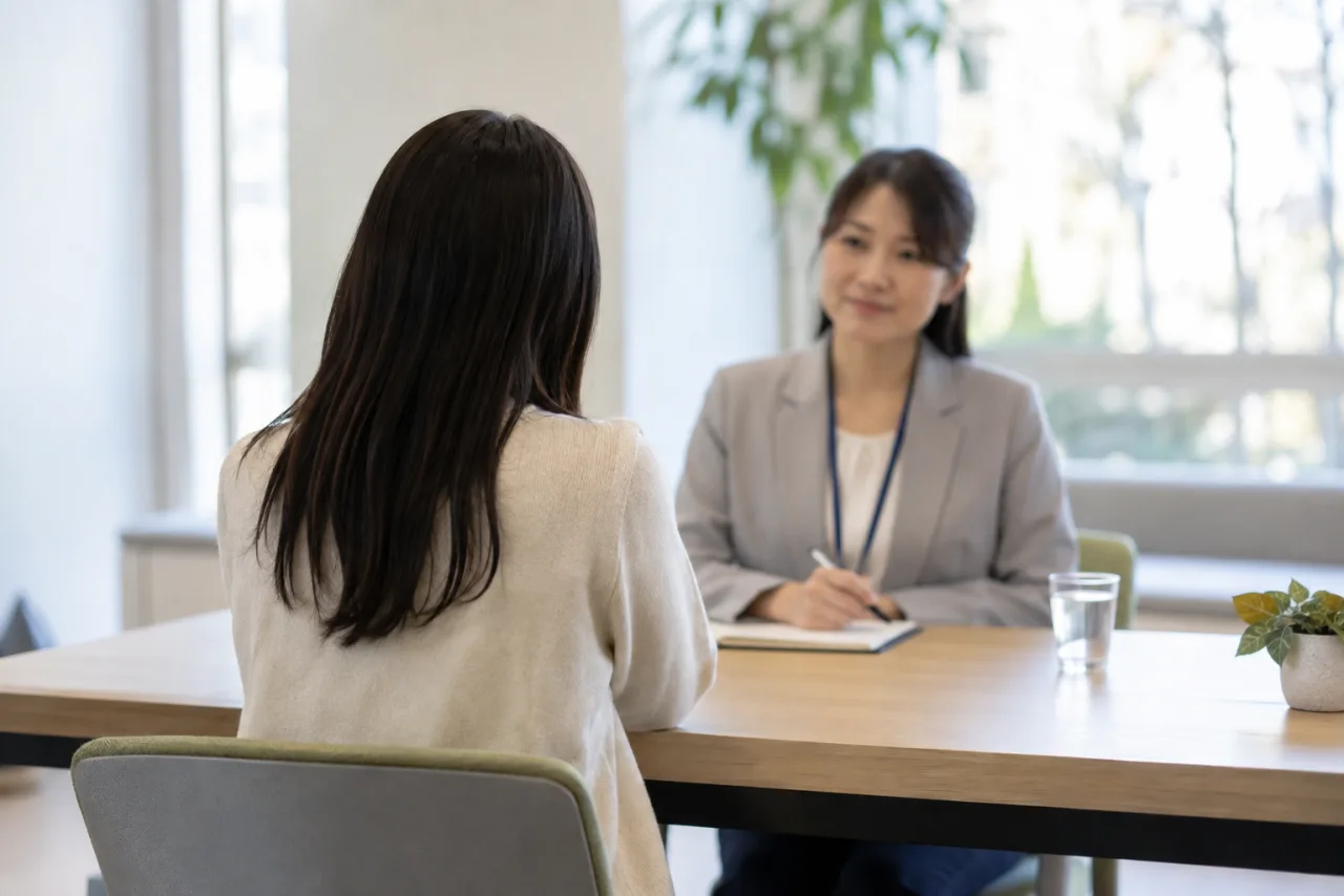 日本人女性が既婚男性との関係について事実と気持ちと影響をノートに分けて整理している